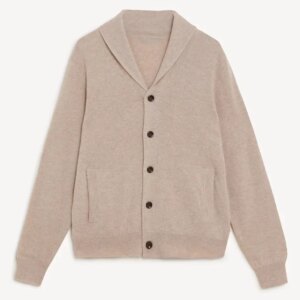 casual style factory classic design turn down collar knit cashmere cardigan button sweater for men