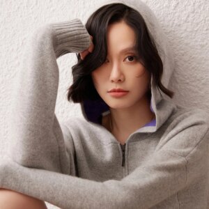 Spring Autumn Hooded Solid Color Zipper Cardigan Cashmere Knitwear Women’s Sweater High Quality Simple Style Comfortable Tops