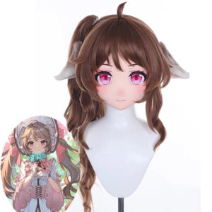 Handmade Customize Full headband lock Doll Cartoon Character Kig Cosplay Kigurumi Mask Resin Japanese Anime Kigurumi Masks