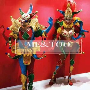 Amusement Park Shopping Mall Halloween Christmas High-end Clown Bar Men’s and Women’s Atmospheric Performance 1-piece Set