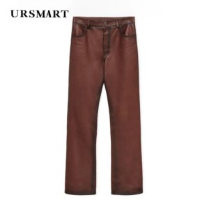 Classic Genuine Leather Men’s Casual Pants British Fashion 2024 Spring and Autumn New Product Custom Sheepskin Pants for Men