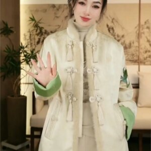 Chinese style luxury embroidery pattern large version plus cotton pneumatic short
