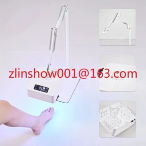 New LED high power foot Uv curing light Foot nail beauty lamp Rechargeable gel paint drying light foot switch floor lamp.