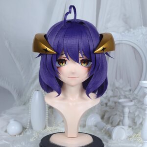 Customize Character Female/Girl Resin Kig Full Head With Lock Anime Cosplay Japanese Anime Kigurumi Mask