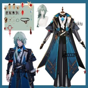 $*()Honkai: Star Rail Dan Heng COS Costume Set Imbibitor Lunae Outfit Wig Game Character Anime Style Limited Edition
