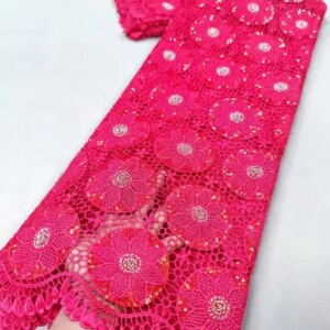 Nigerian Cord Lace Fabric Knitted Water Soluble African Guipure Lace Fabric 2025 High Quality Elegant Dress For Women Sewing