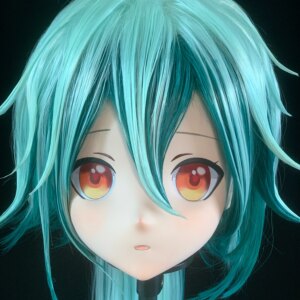 (AL52)Customize Character Female/Girl Resin Full/Half Head With Lock Anime Cosplay Japanese Animego Kigurumi Mask