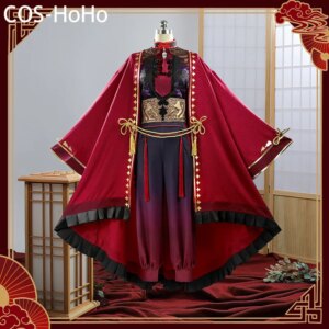 COS-HoHo Vtuber Kuzuha Chinese Style New Clothes Game Suit Handsome Uniform Cosplay Costume Halloween Party Role Play Outfit