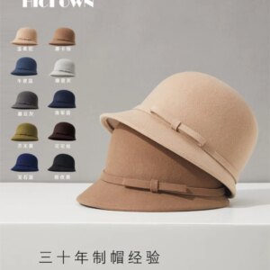 Autumn and winter basin hat Top Children fisherman show face small elegant vintage