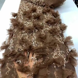 African Heavy Groom Lace Fabric 2025 High Quality French Sequins Lace Fabric Nigerian Lace Fabric For Wedding Party Dress
