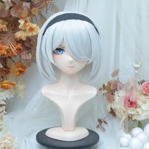 (NFD-14-9)Customize Full Head With Lock Crossdress Doll Female/Girl Japanese Anime Cartoon Character Kig Cosplay Kigurumi Mask