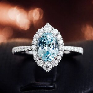 Provence custom 10K/14K gold lab garnets paraiba gemstone ring for women marquise luxury halo diamond ring Custom Promise Gifts