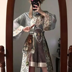 Hanfu women’s shorts national style boy pants suit