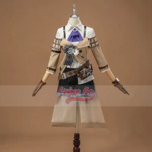 Game Honkai Impact 3 Hawk of the Fog Cosplay Costume khaki Uniform Women Role Play Outfit C09073