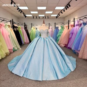 Vestidos De XV Años Sequin Customized Quinceanera Dresses Strapless Sweet 16 Birthday Ball Gown Party Dress vestidos 15 años
