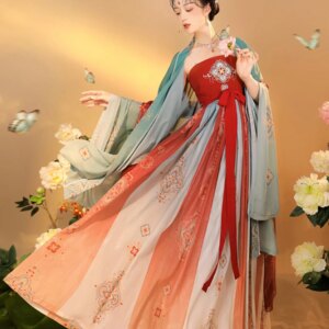 Tang Dynasty Hanfu female Khov skirt Tang style restoration of ancient Chinese costume Kezi skirt full spring and autumn dress