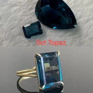 Aazuo customize Link 18k yellow gold Natrual Green Tourmaline And Blue Topaz Ring US 4.5