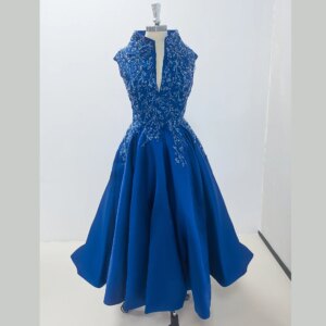 V-Neck Sleeveless Draped Formal Bespoke Evening Dresses Appliques Beading Special Occasion Prom Gown Elegant Women Dresses 2025