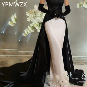 Customized Evening Dress Formal Party Occasion Women YPMWZX Strapless Column Floor Length Skirts Sleeveless Bespoke Dre