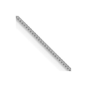 14K White Gold 18 inch.5mm Box with Lobster Clasp Chain
