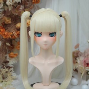 (NFD38–6)Customize Full Head With Lock Pretty Female/Girl Japanese Animego Character Kig Cosplay Kigurumi Mask Crossdress Doll