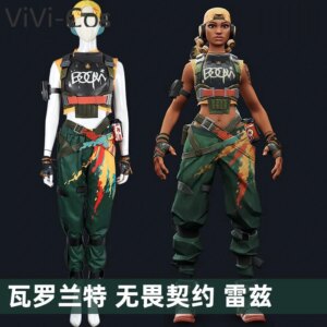 ViVi-Cos Valorant Raze Cosplay Costume Cos Game Anime Party Uniform Hallowen Play Role Clothes Clothing