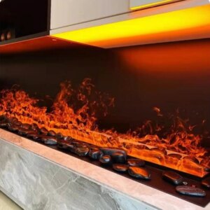 5 year warranty fog auto mist fire water steam recessed electric imitation fireplace flame