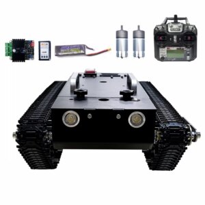 30kg Load RC Tank with Battery Metal Track Motor Shock Absorption Robot Car STM32 Controller with FS Handle Programmable Tank