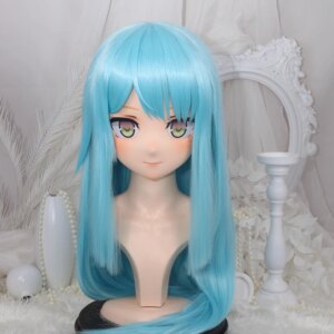 Customize Character Female/Girl Resin Kig Full Head With Lock Anime Cosplay Japanese Anime Kigurumi Mask