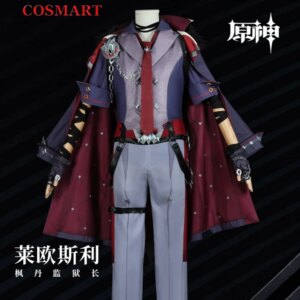 COSMART Genshin Impact Wriothesley Game Suit Gorgeous Handsome Uniform Cosplay Costume Halloween Party Role Play Outfit