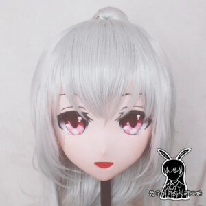 (KM5171)Top Quality Handmade Female Resin Cosplay Japanese Role Play Shirana Kigurumi Mask Crossdresser Doll Transgender Mask