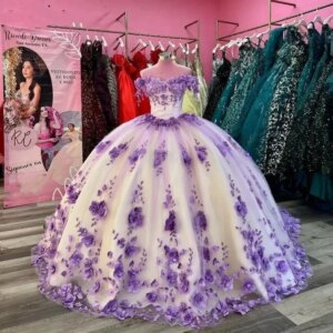 Ruiente Vestidos Sweet Flower Quinceanera Dresses 2024 New Party Dress Off The Shoulder Ball Gown Birthday Prom Gown Robe De Bal