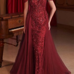 Customized Wine Red Women Wedding Party Dresses Off Shoulder Lace Applique Mermaid Long Formal Occasion Wear Evening Prom Dress