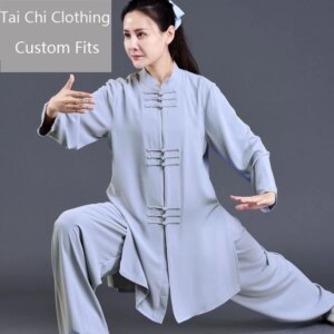 Silver Gray Tai Exercise Clothing Female Male New Ji Suit High-End Performance Wear