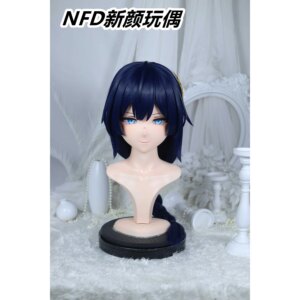 Customize Character Female/Girl Resin Kig Full Head With Lock Anime Cosplay Japanese Anime Kigurumi Mask
