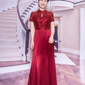 Wine Red Mermaid Mother Of The Groom Dresses Vintage High Neck Floor-Length Long Mom Evening Gowns For Wedding Party