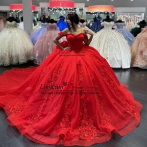 Princess Ball Gown Quinceanera Dress With Lace Applique Beading Mexican Corset Sweet 16 Birthday Customized Vestido De 15 Anos T