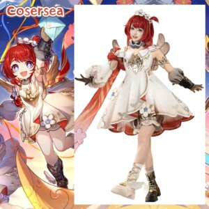 Cosersea Tribble Cosplay Costume Game Honkai: Star Rail Tribble Lolita Women Dress Role Play Uniform Halloween Outfit Fullset