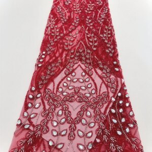 Stones Lace African Lace Fabric 2025 New High Quality Sequins French Beaded Tulle Laces For Nigerian Wedding Dresses Sewing