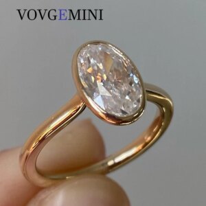 VOVGEMINI Custom 13.5 x 8mm Oval Moissanite Ring Original Silver Wedding Rings For Woman Jewelry Luxury Designer Accessorie