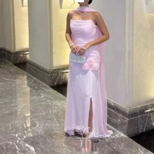 customized 2025Birthday Evening Dress Floor Length Sleeveless Summer Elegant Wedding Party Gowns For Women Arab