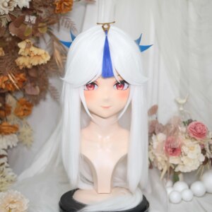 Customize Character Female/Girl Resin Kig Full Head With Lock Anime Cosplay Japanese Anime Kigurumi Mask