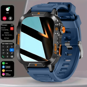 2025 new 4.98cm large screen men’s outdoor sports smartwatch, flashlight, fitness tracking, wireless calling, voice assistant