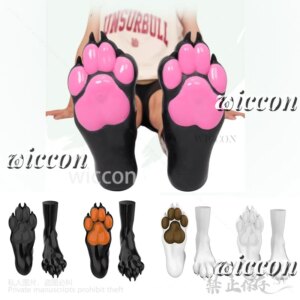 Anime Furry Cosplay Colored Silicone Dog Socks Cover Jirai Kei Puppy Plays For Man Woman Cutecore Cute Sexy Roleplay Customized