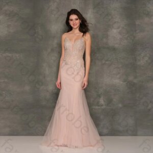 Customized Sparkle Pink Sequin Long Evening Dresses V Neck Beading Mermaid Backless Formal Party Prom Gowns Robes De Soirée