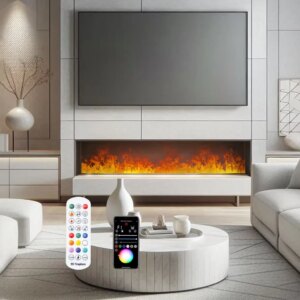 Modern 3D flame water steam indoor fireplace remote control electric fireplace silent water mist decorative atomizing fireplace