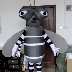 black mosquito mascot costume High quality adult mosquito insect costumes carnival fancy dress suit for sale 2462
