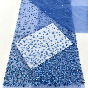 African Heavy Lace Fabric 2025 High Quality French Net Stones Lace Fabrics Nigerian For Women Wedding Dresses Material