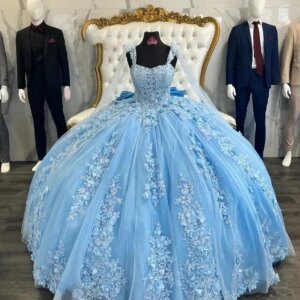 Customized Angelsbridep Glittering 3d Flowers Quinceanera Dresses With Big Bow Vestidos De 15 Anos Luxury Lace Birthday Princess