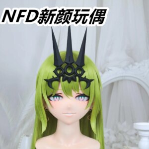 Customize Character Female/Girl Resin Kig Full Head With Lock Anime Cosplay Japanese Anime Kigurumi Mask